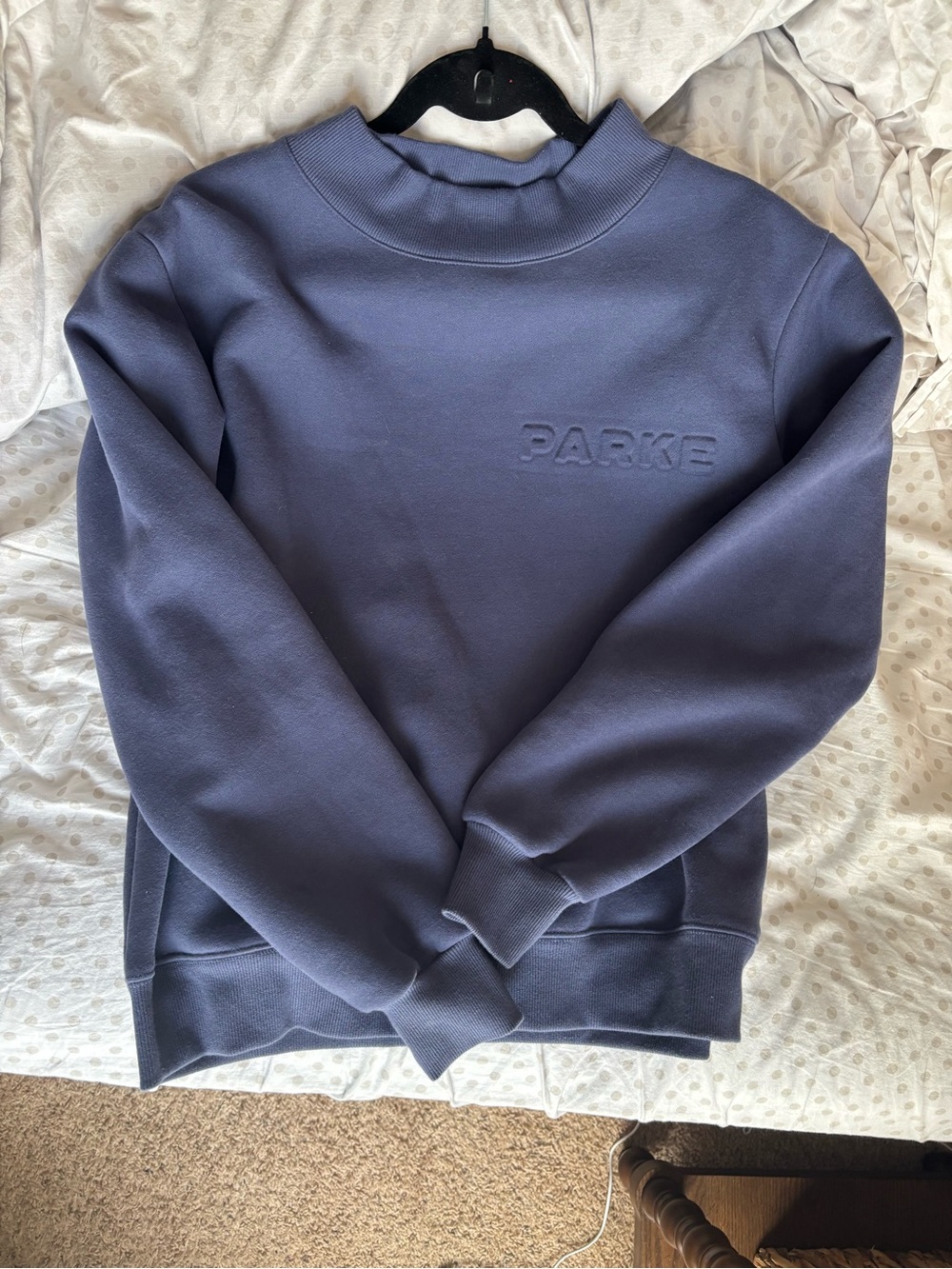 PARKE navy blue mock neck